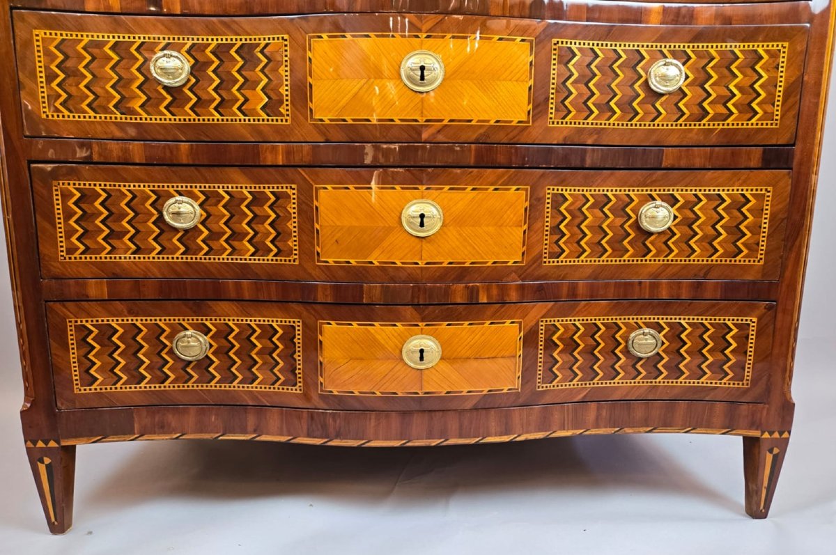 Commode marquetée avec  double compartiments secrets , 18th-photo-3