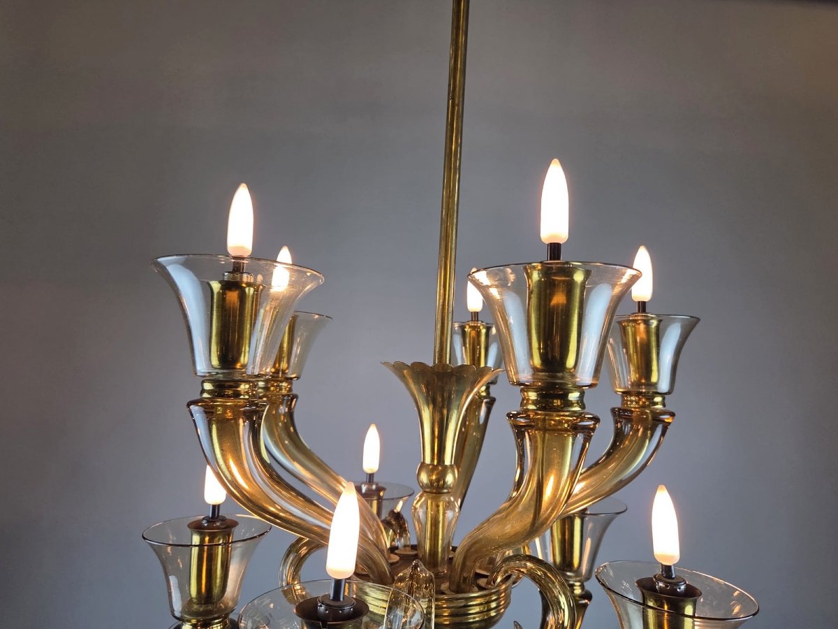 Lustre  en verre de Flavio Poli-photo-1