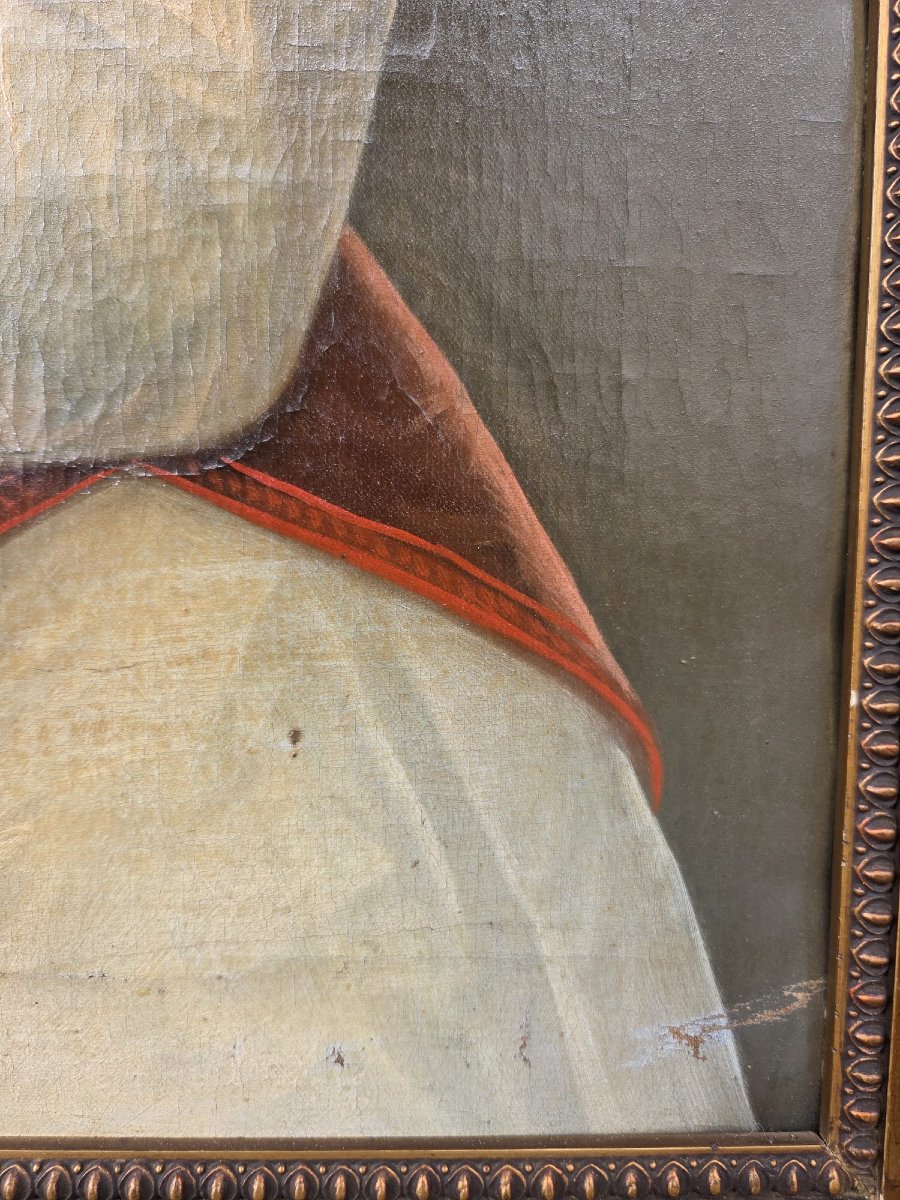Huile sur toile "Jeune fille à l'aquarium", début 20th-photo-2