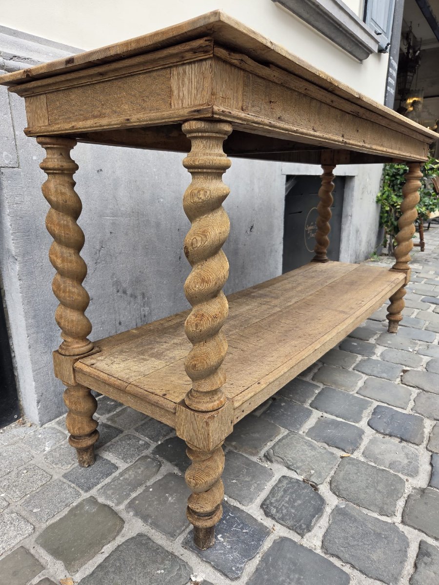 Table console de milieu en chêne, de style Louis XIII, 20th-photo-3