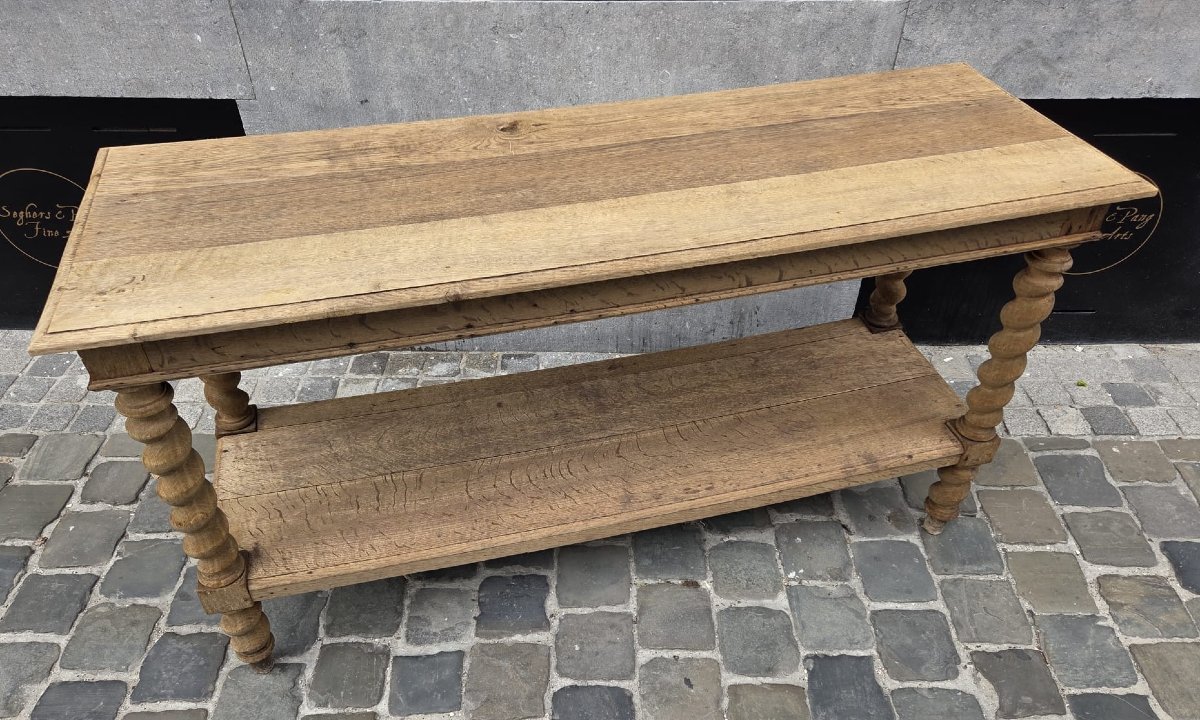 Table console de milieu en chêne, de style Louis XIII, 20th-photo-4