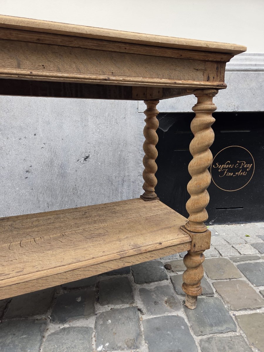 Table console de milieu en chêne, de style Louis XIII, 20th-photo-3