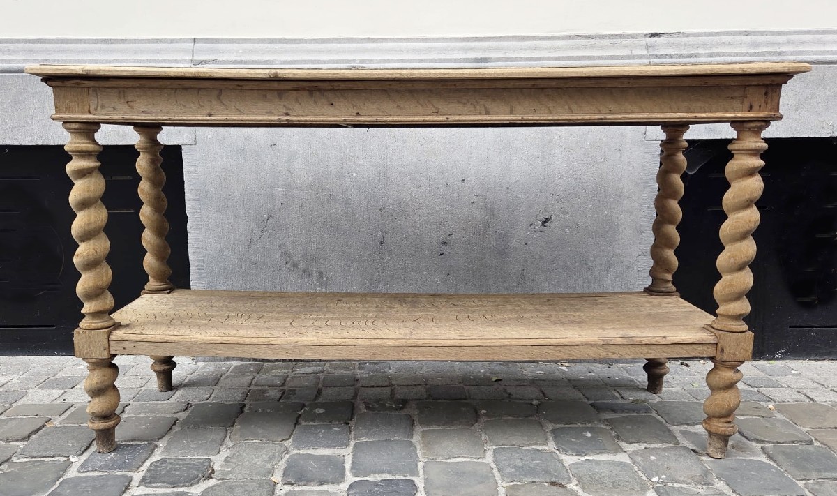Table console de milieu en chêne, de style Louis XIII, 20th