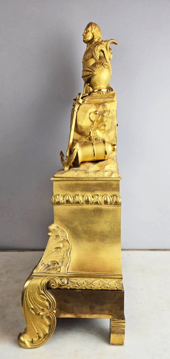 Pendule  en bronze doré , d'époque Napoléon III,  1850-1880-photo-3