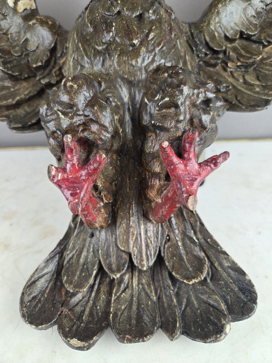 Colombe du Saint-Esprit en bois sculpté et polychromé, début 19th-photo-3