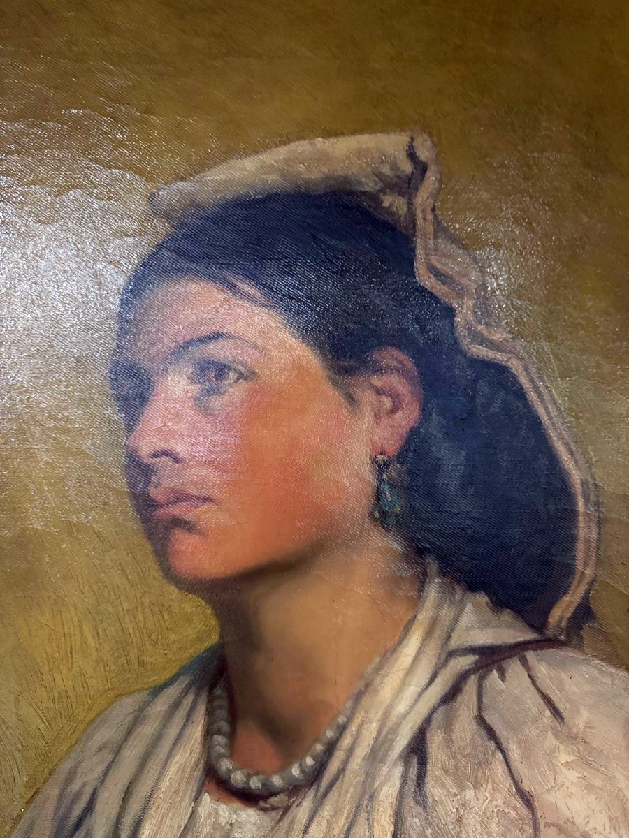 Large Painting Signed Emile Delpéré Dated 1877-photo-3