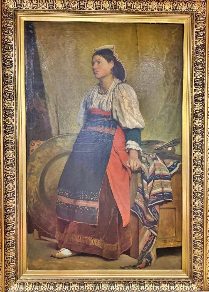Large Painting Signed Emile Delpéré Dated 1877
