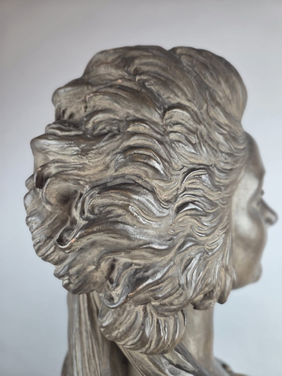 Buste terracotta, "Princesse de Lamballe"-photo-2
