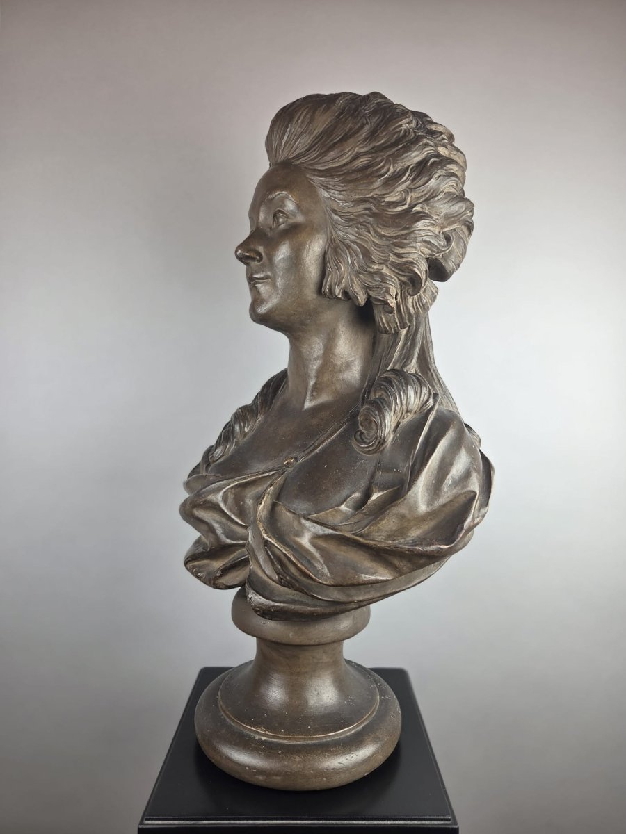 Buste terracotta, "Princesse de Lamballe"-photo-5