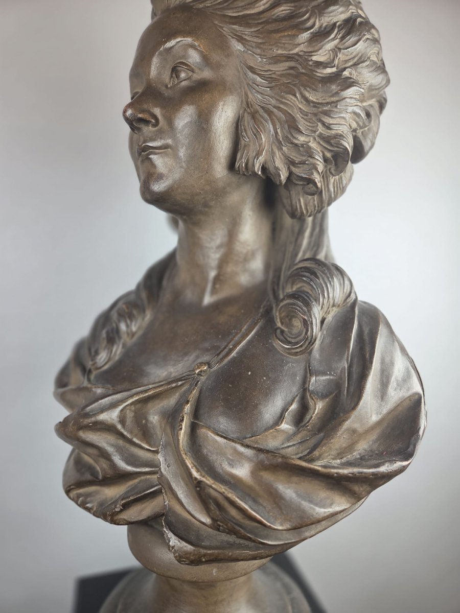 Buste terracotta, "Princesse de Lamballe"-photo-7