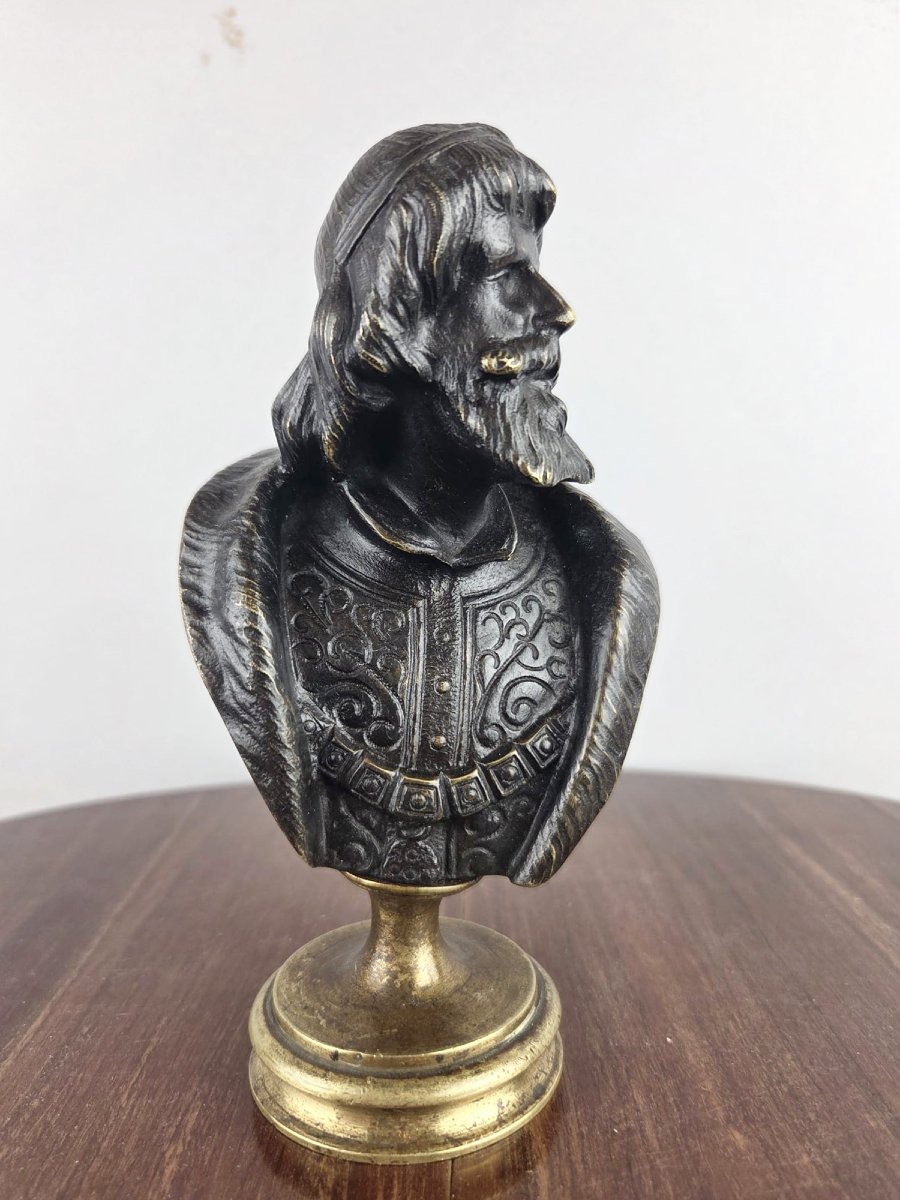 Pair Of Bronze Busts "alexander Nuski And His Wife" 19th-photo-4
