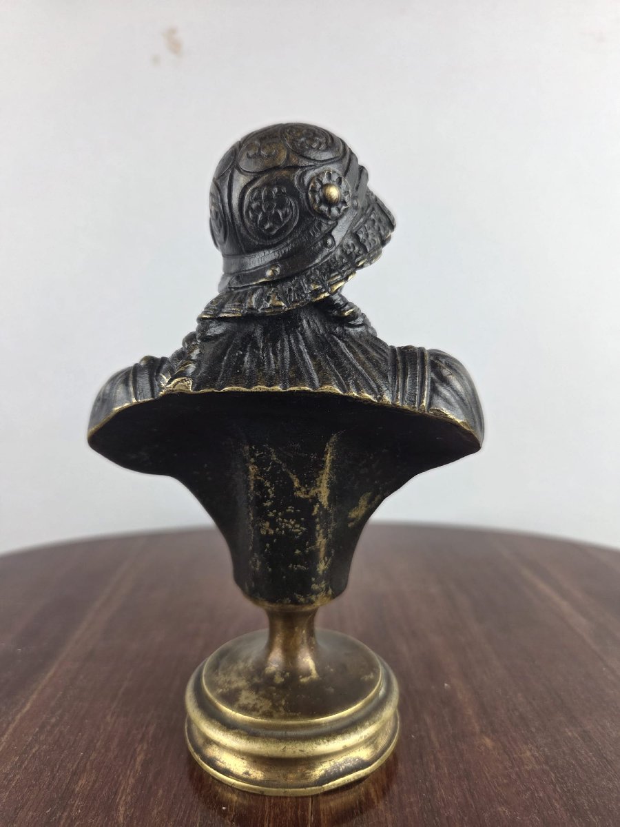 Pair Of Bronze Busts "alexander Nuski And His Wife" 19th-photo-1