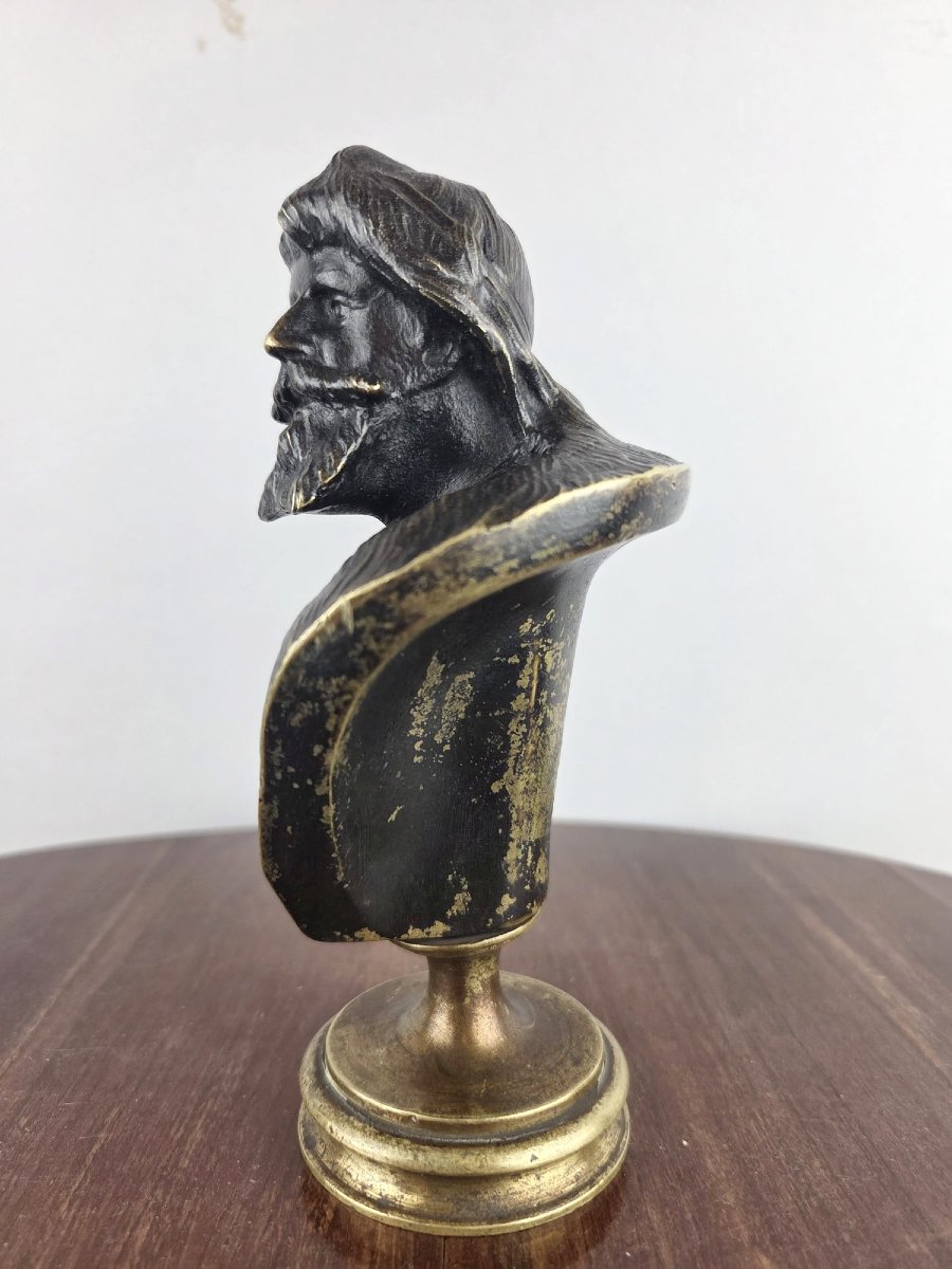 Pair Of Bronze Busts "alexander Nuski And His Wife" 19th-photo-5