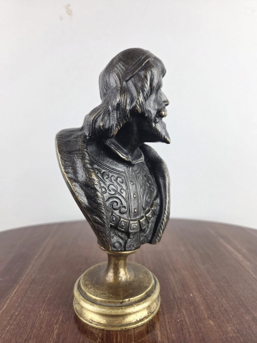 Pair Of Bronze Busts "alexander Nuski And His Wife" 19th-photo-6
