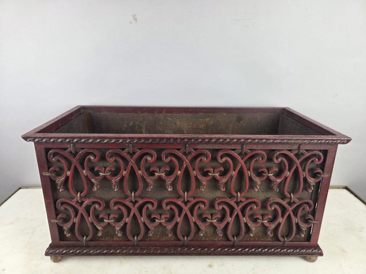 Wrought Iron Planter, Circa 1930-photo-2