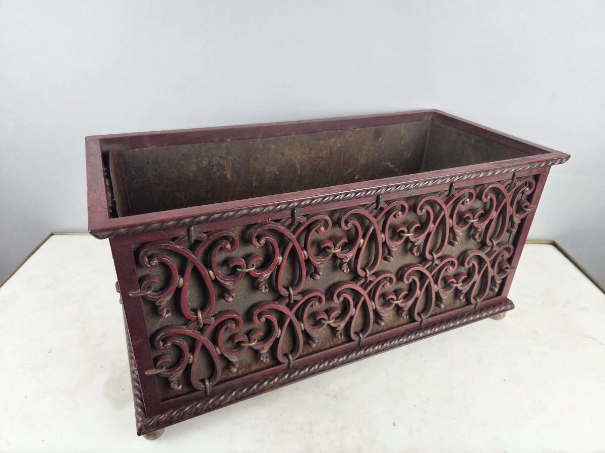 Wrought Iron Planter, Circa 1930-photo-1