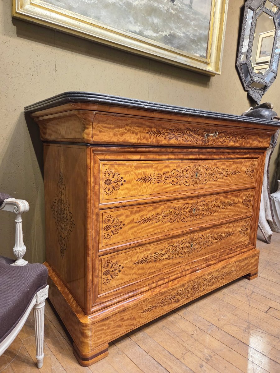 Charles X Period Scriban Chest Of Drawers -photo-2