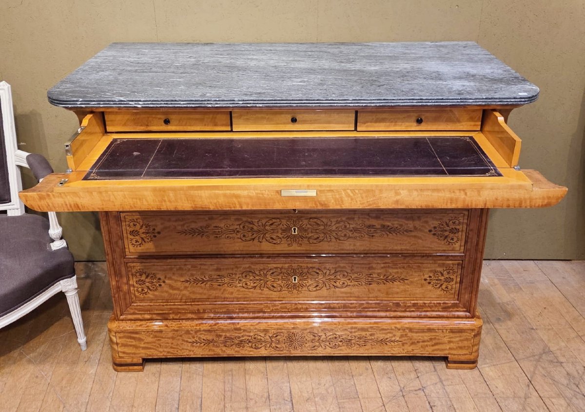 Charles X Period Scriban Chest Of Drawers -photo-3