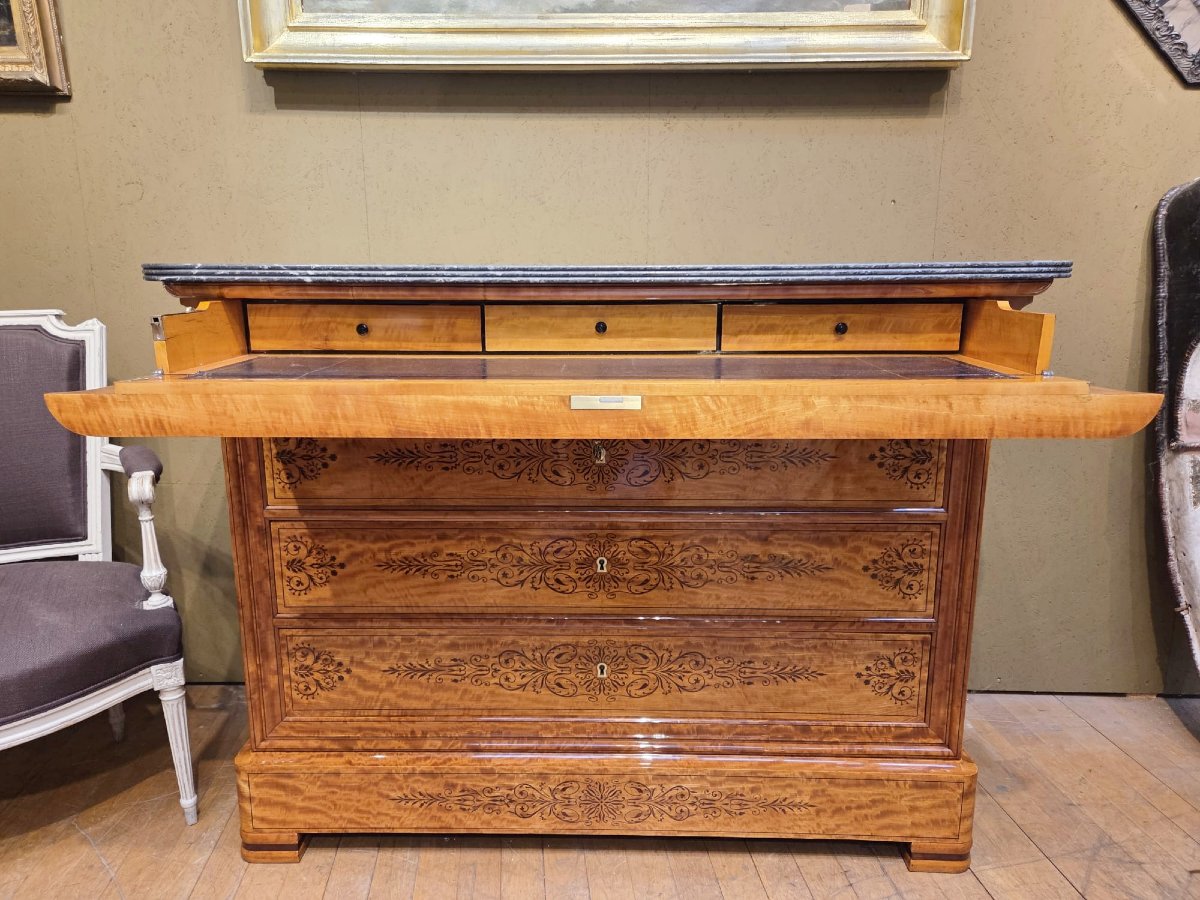 Charles X Period Scriban Chest Of Drawers -photo-4