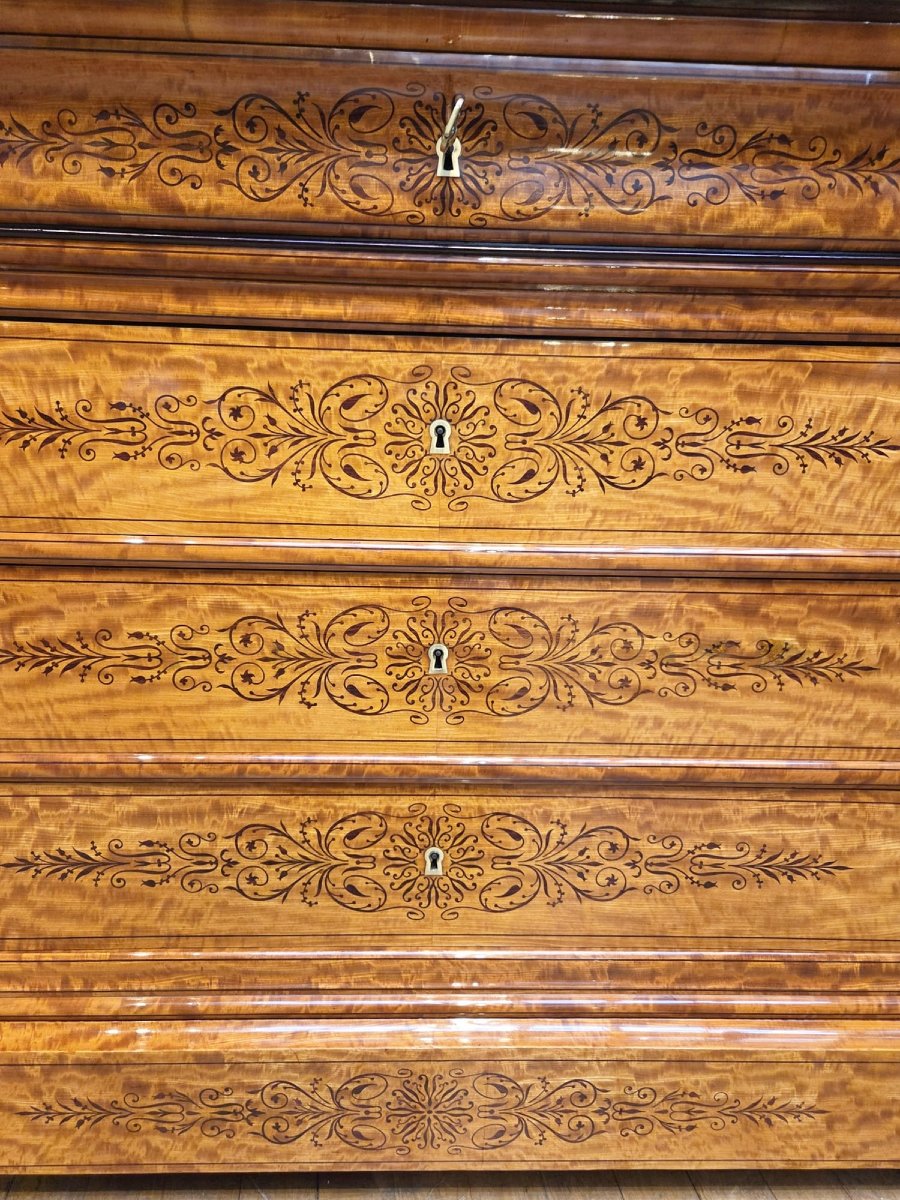 Charles X Period Scriban Chest Of Drawers -photo-3