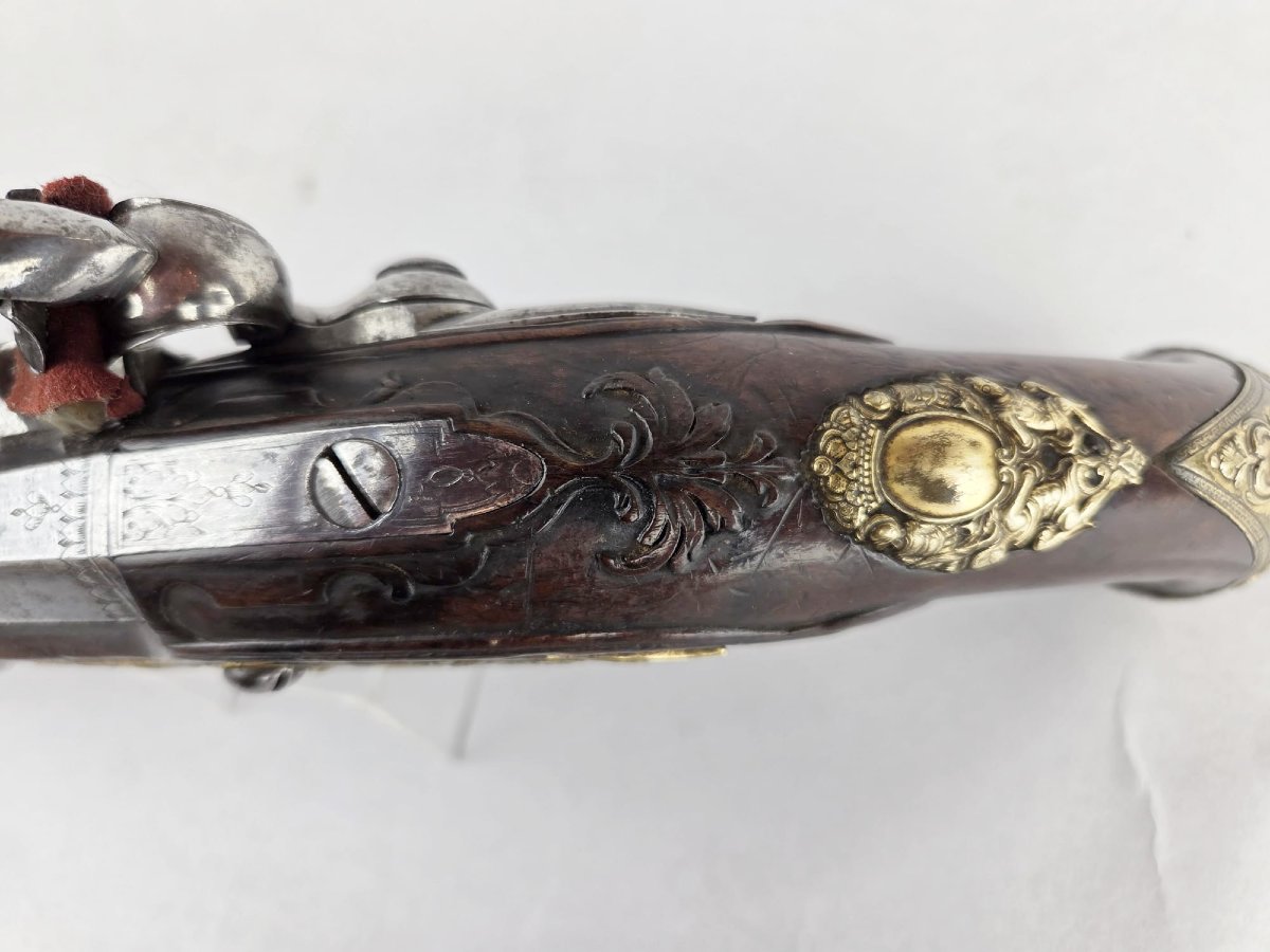 Flintlock Pistol, Signed Claude Niquet In Liège, Circa 1760-photo-4