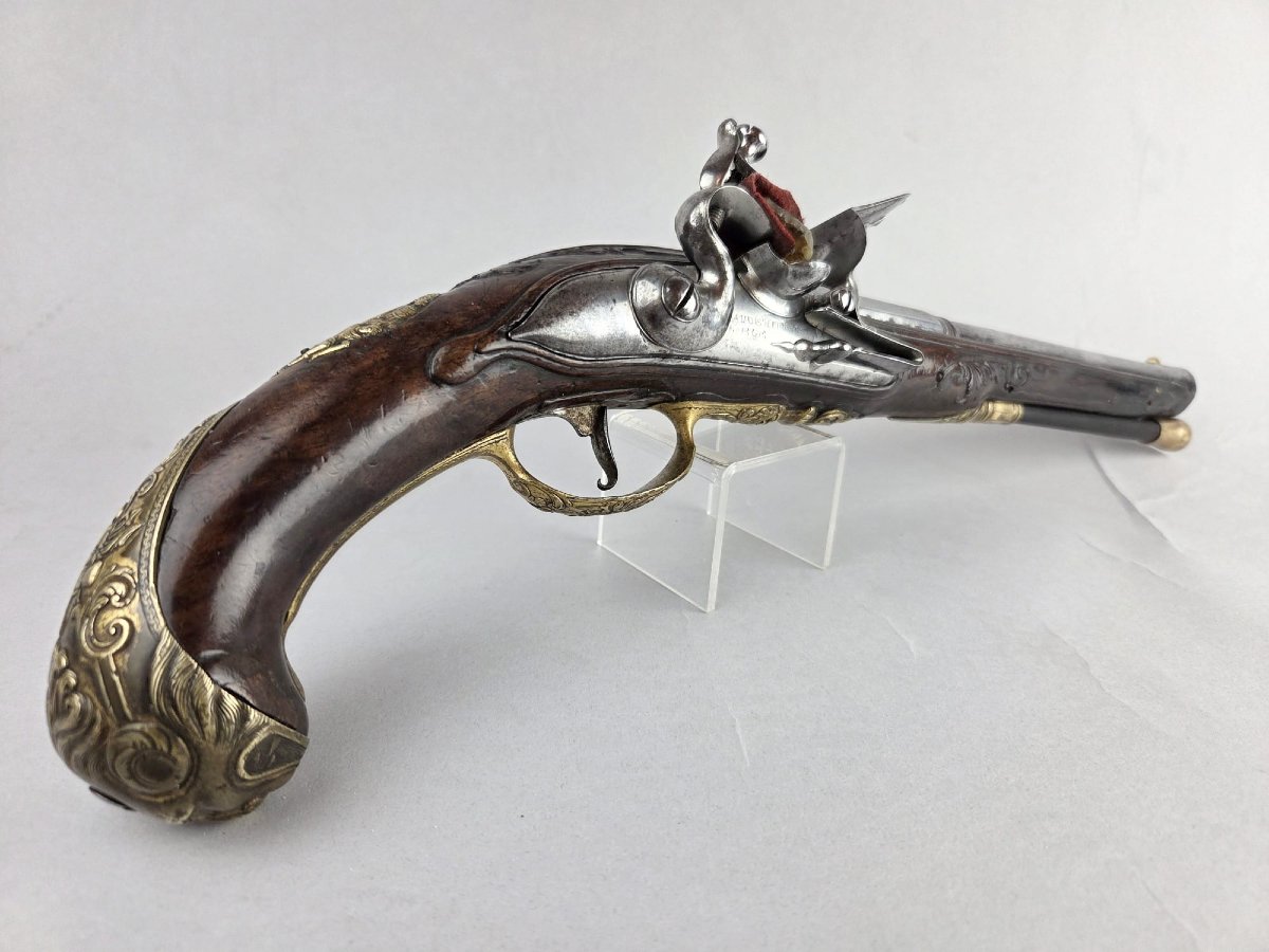 Flintlock Pistol, Signed Claude Niquet In Liège, Circa 1760-photo-7