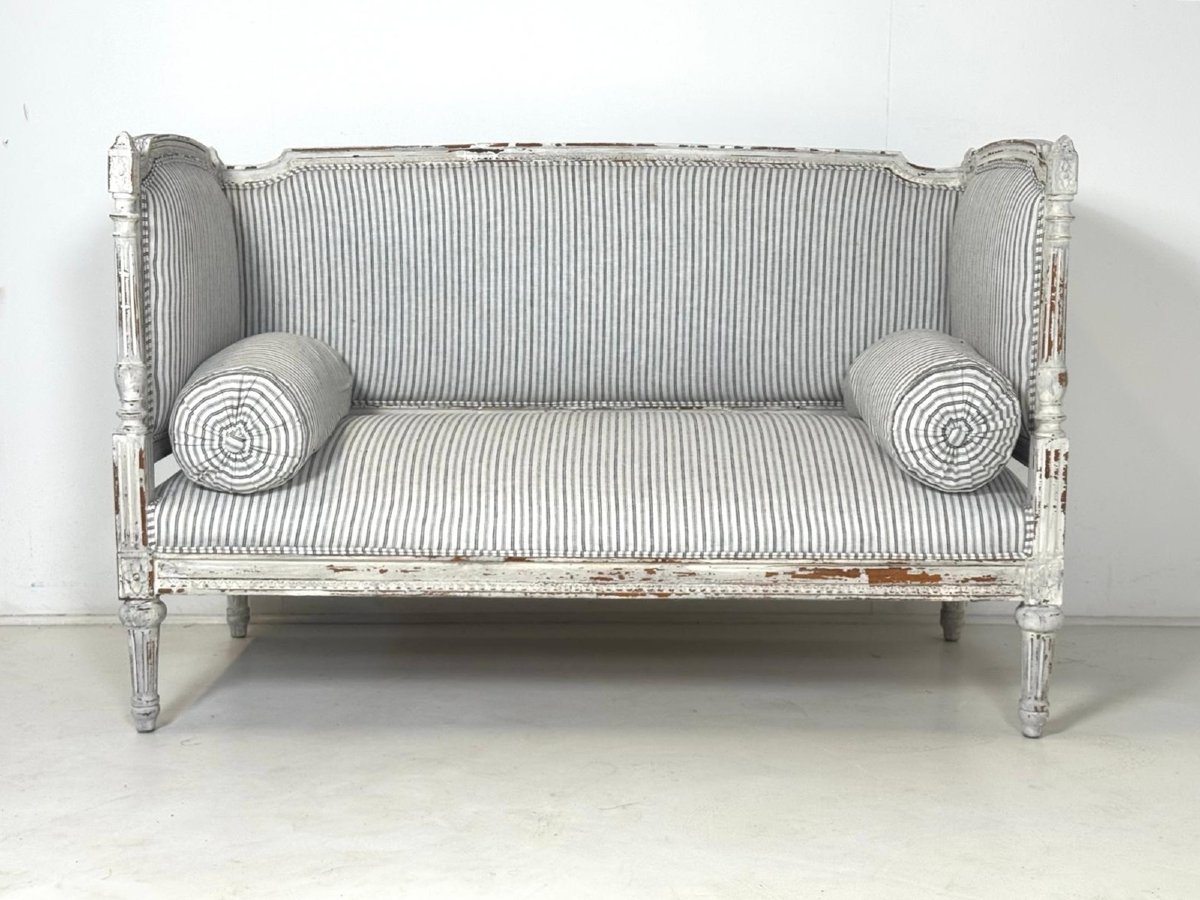 Louis XVI Style Daybed, Late 19th Century-photo-3