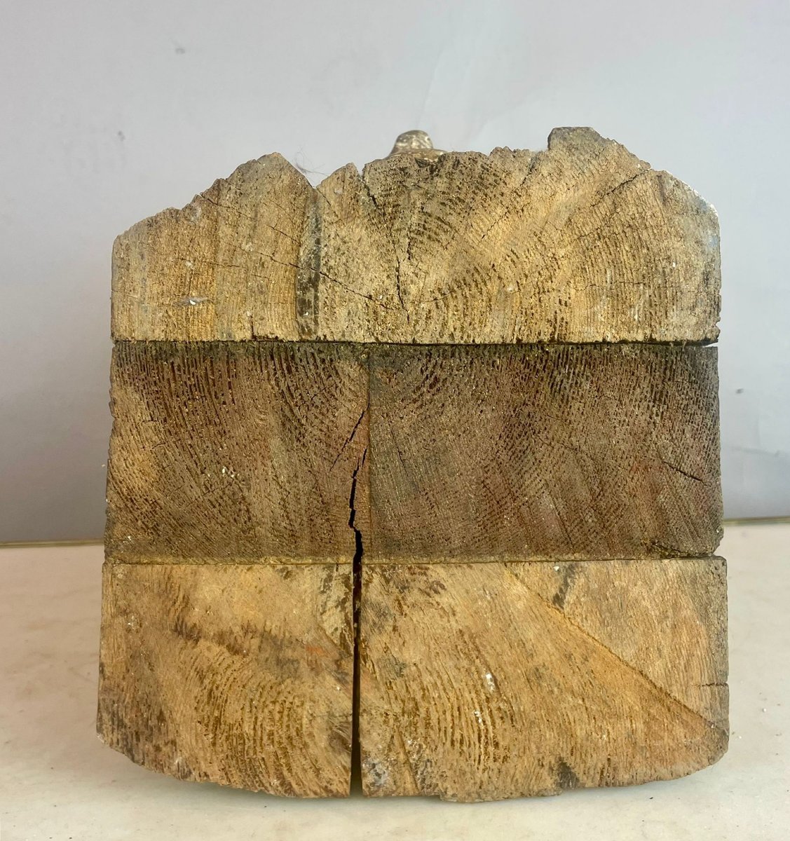Évêque en bois sculpté polychrome, 18th -photo-3