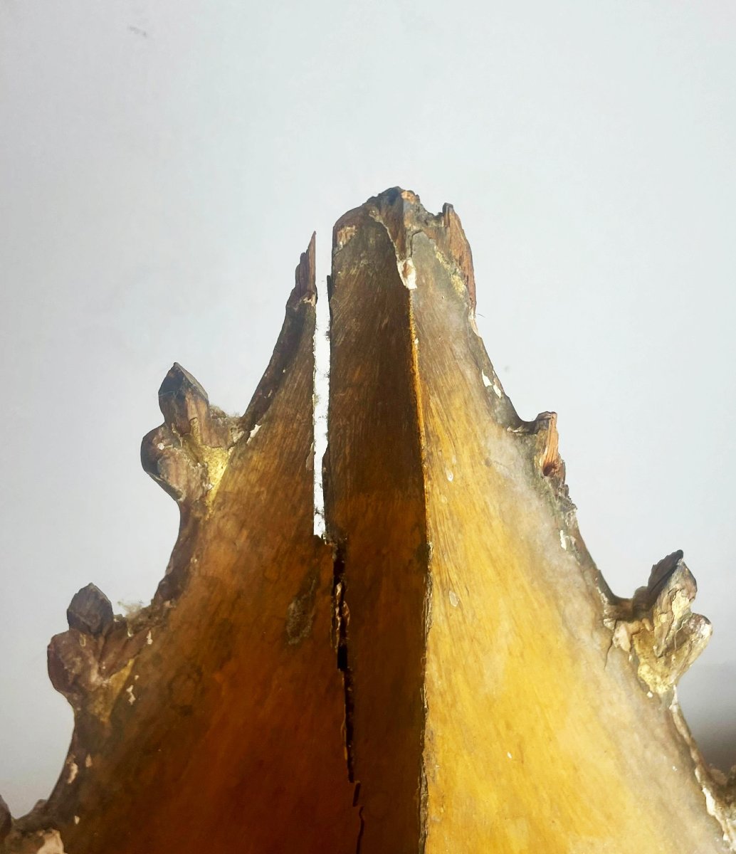 Évêque en bois sculpté polychrome, 18th -photo-4