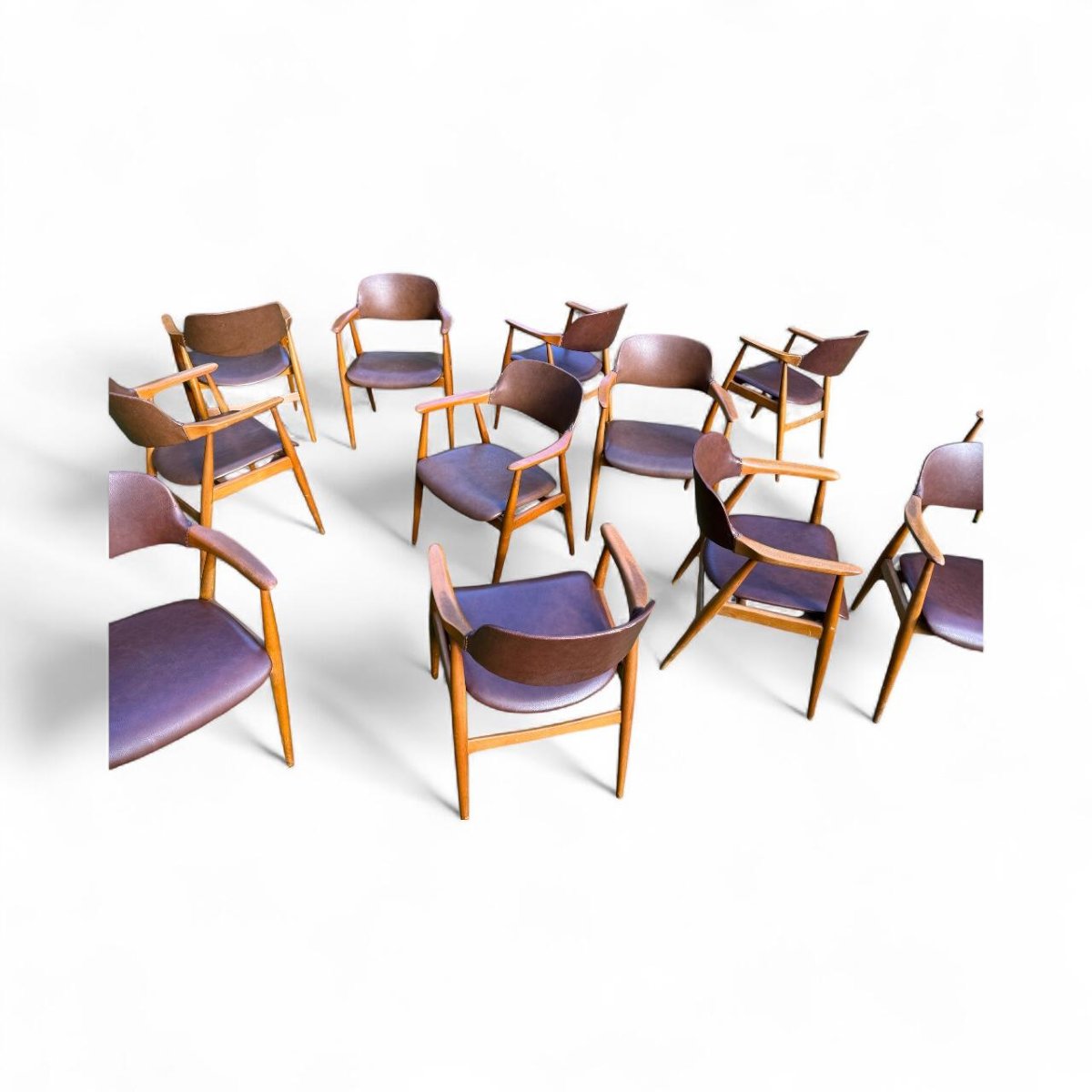 12 Vintage Armchairs, Model Gm11 By Erik Kirkegaard, Danmark-photo-2