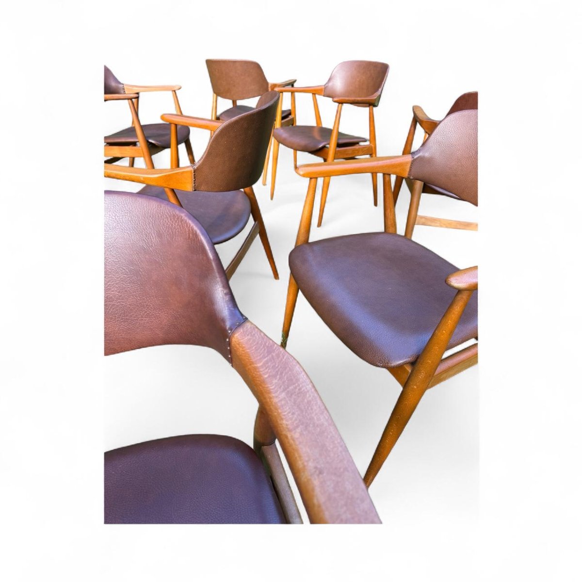 12 Vintage Armchairs, Model Gm11 By Erik Kirkegaard, Danmark-photo-5