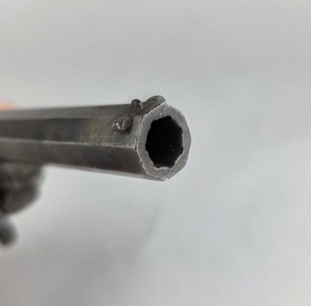Small Transition Pistol Signed J. Houmau Breveté, Liège Circa 1850-photo-6