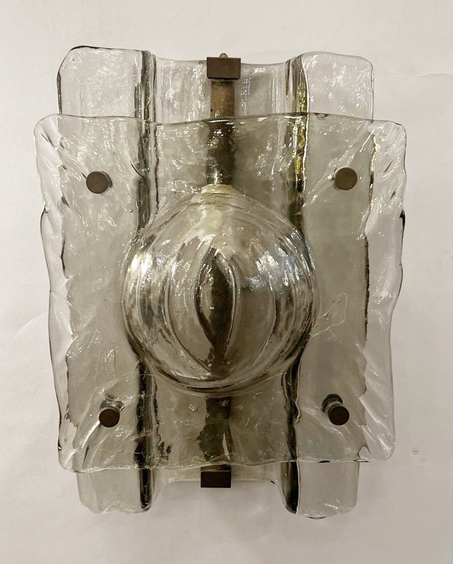 Paire d'appliques en verre de Murano, vers 1960-photo-2