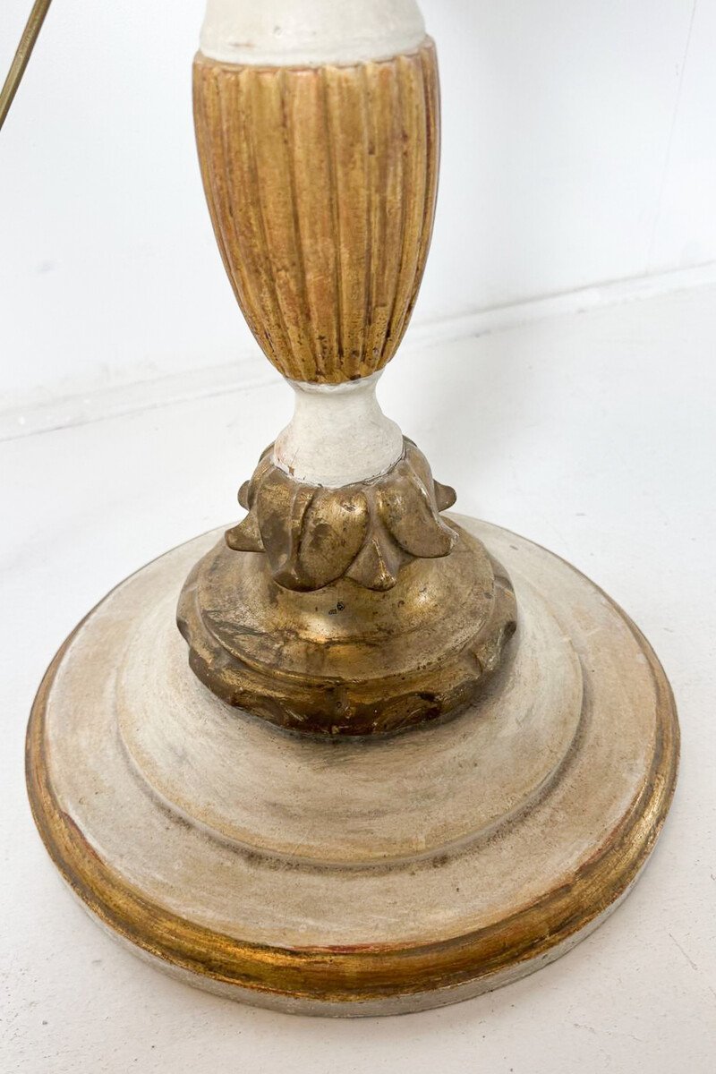 Pair Of Shell-shaped Bedside Tables, Wood And Glass, 1900s.-photo-2