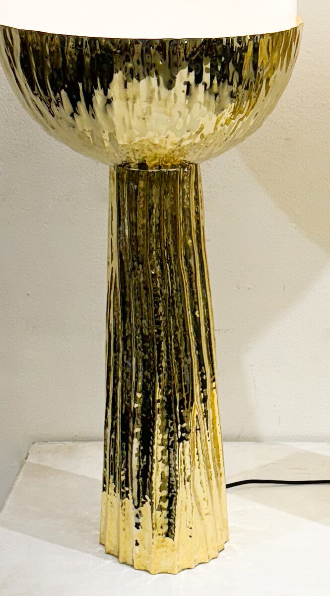 paire de lampes dorées vintage -photo-3