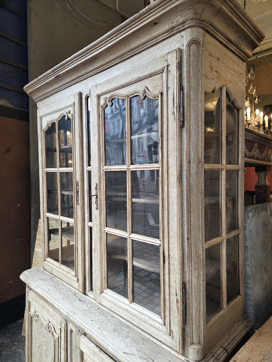 Louis XV Style Double-body Display Case In Light Oak, Early 19th Century-photo-2