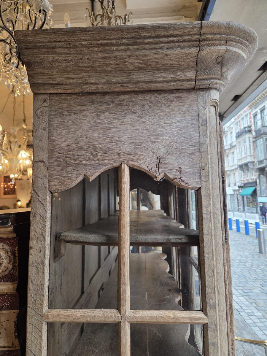 Louis XV Style Double-body Display Case In Light Oak, Early 19th Century-photo-4