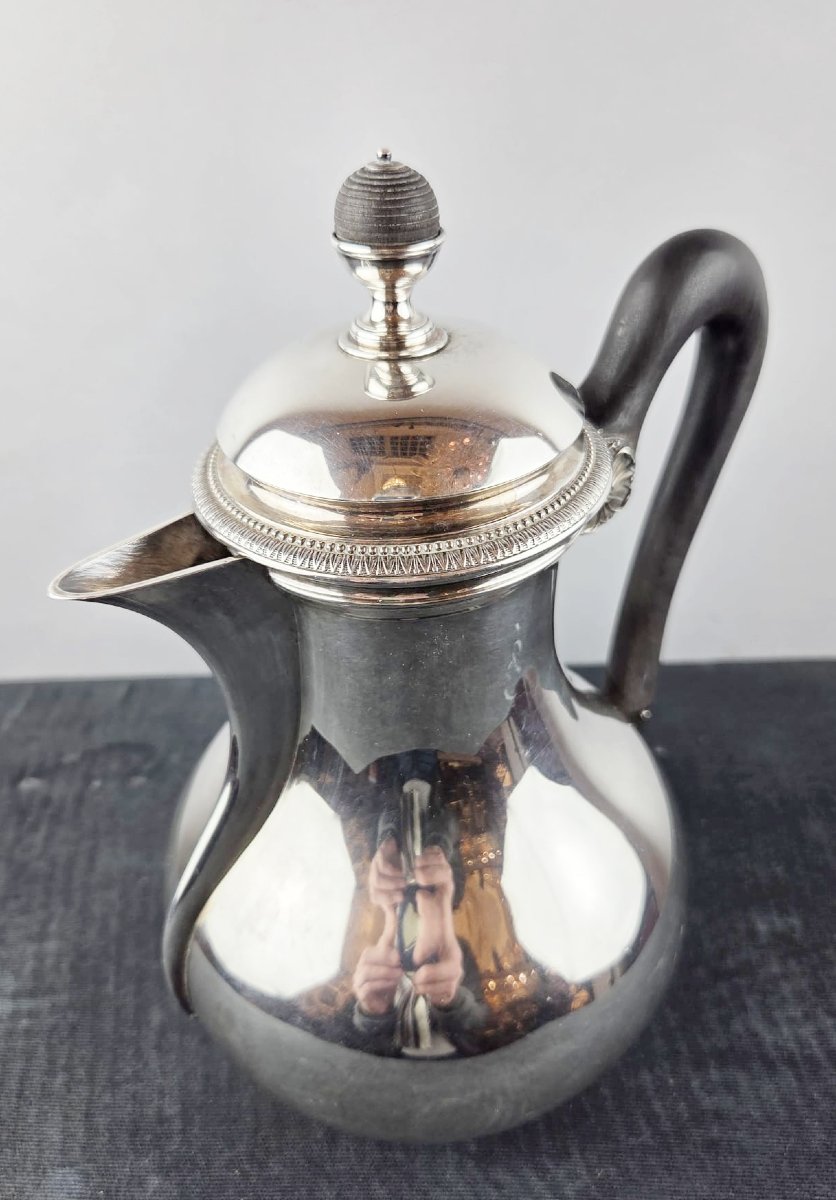 Dutalis Hallmark, Silver 1st Standard (1814-31) Marabout Coffee Pot-photo-5