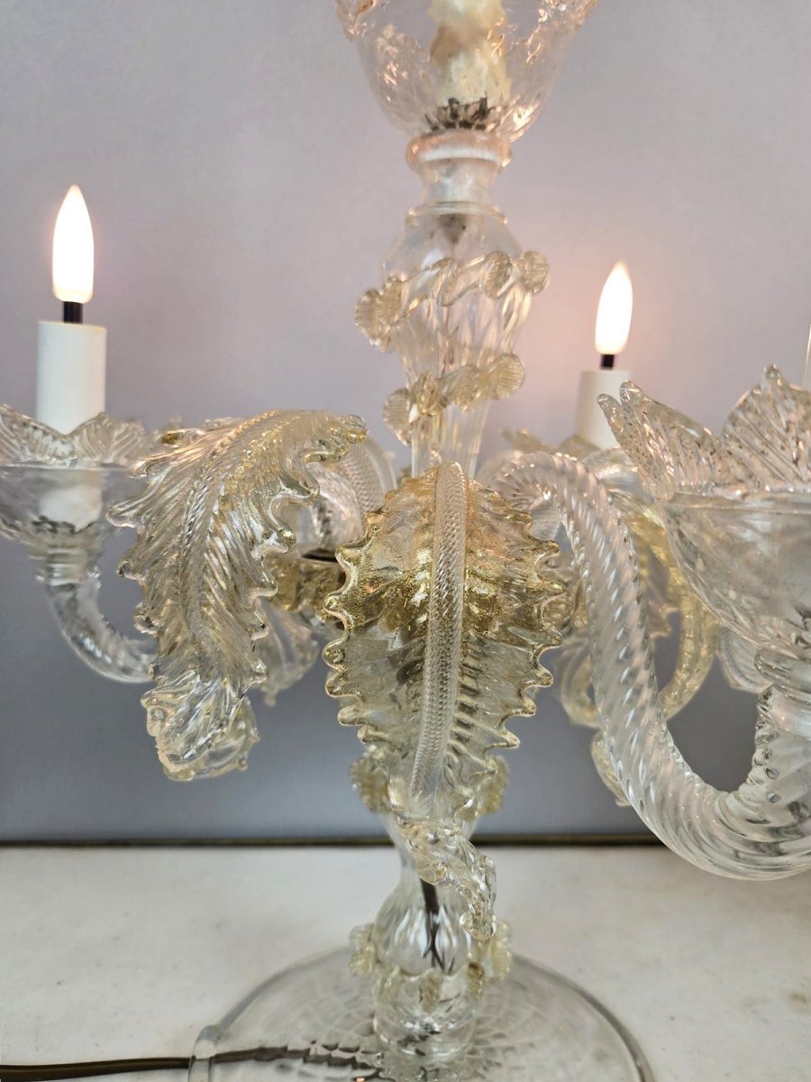 Pair Of Murano Glass Candelabras-photo-3