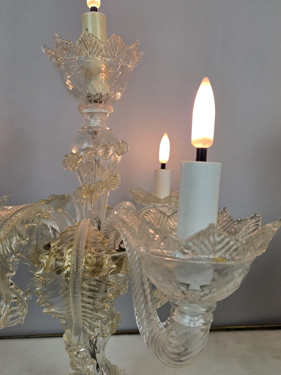 Pair Of Murano Glass Candelabras-photo-1