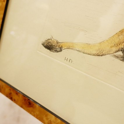 Lion, English Engraving Signed Hd - Herbert Dicksee (1862-1942)-photo-2