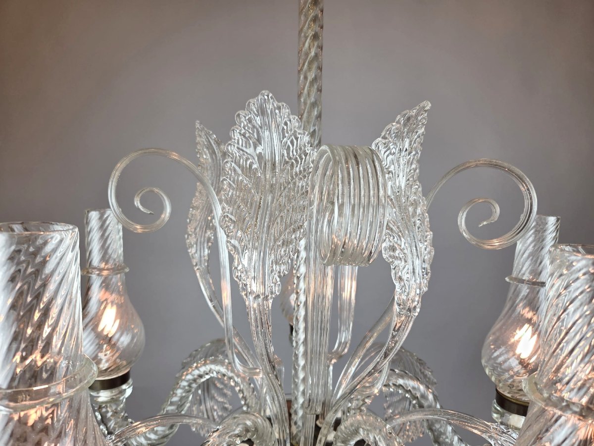 Murano Chandelier With 5 Lights, Circa 1940-photo-2