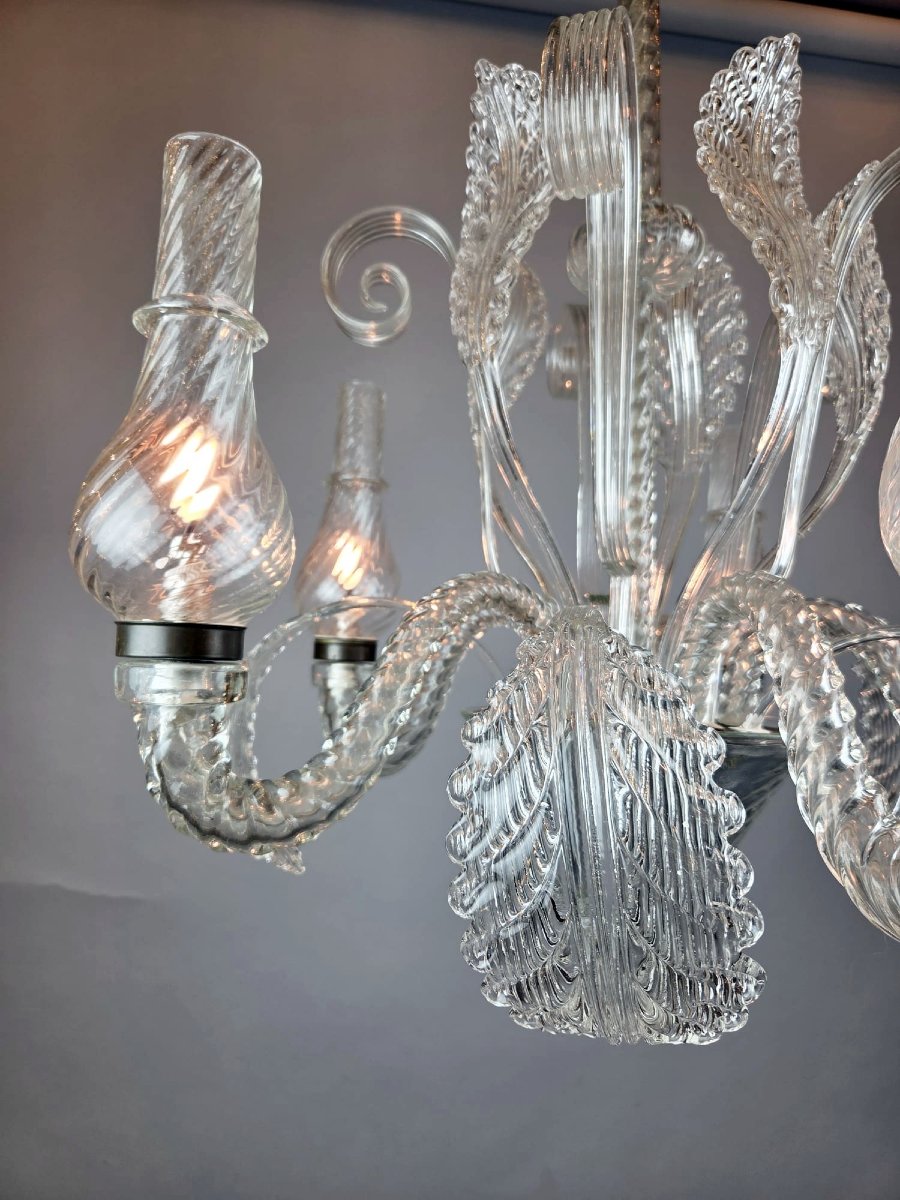 Murano Chandelier With 5 Lights, Circa 1940-photo-3