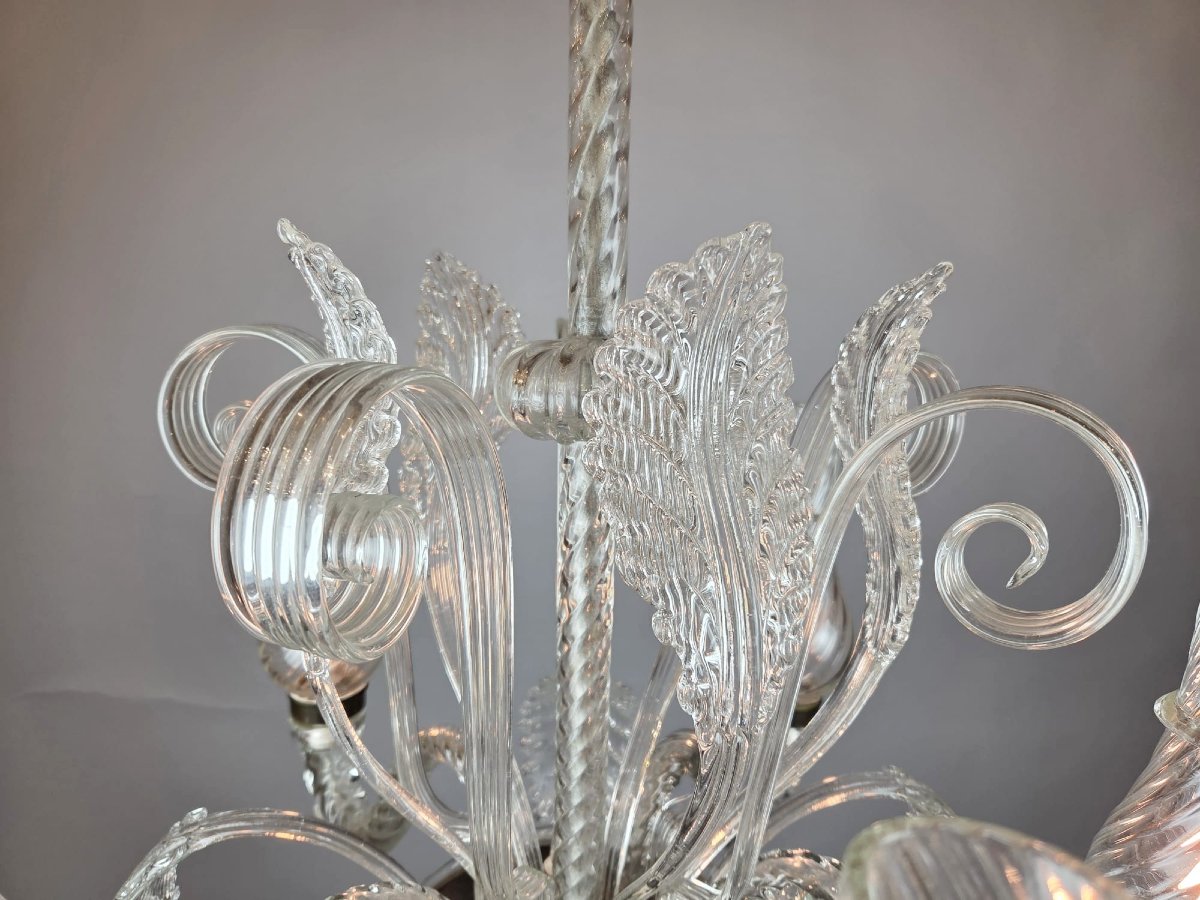 Murano Chandelier With 5 Lights, Circa 1940-photo-4