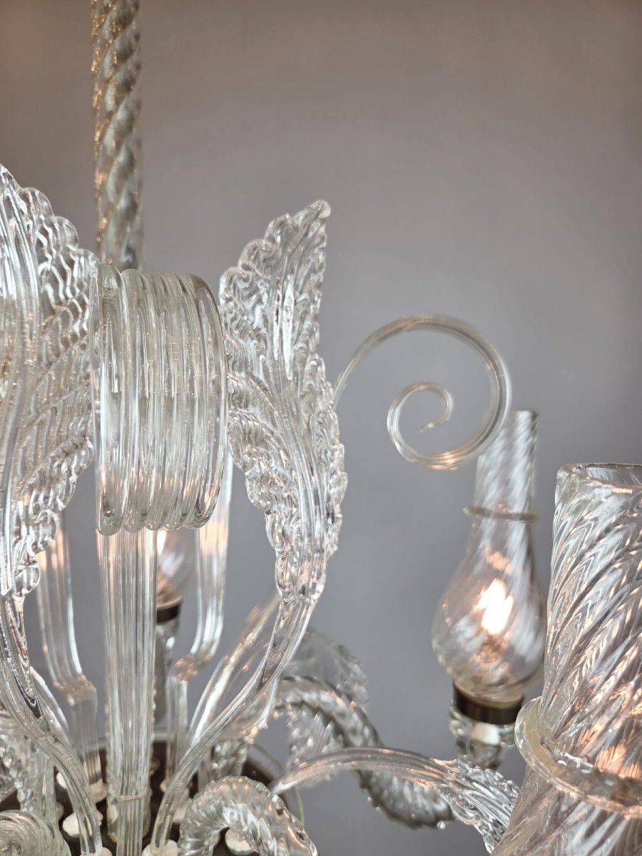 Murano Chandelier With 5 Lights, Circa 1940-photo-6