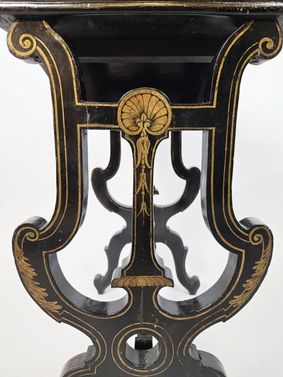 Napoleon III Papier-mâché Workwoman, Floral Decoration And Mother-of-pearl-photo-4