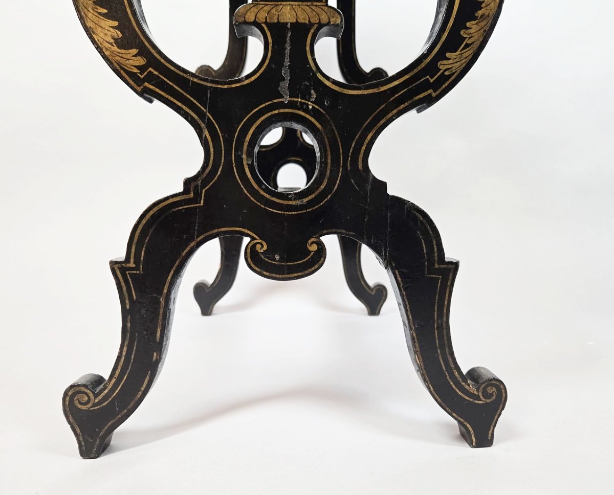 Napoleon III Papier-mâché Workwoman, Floral Decoration And Mother-of-pearl-photo-5