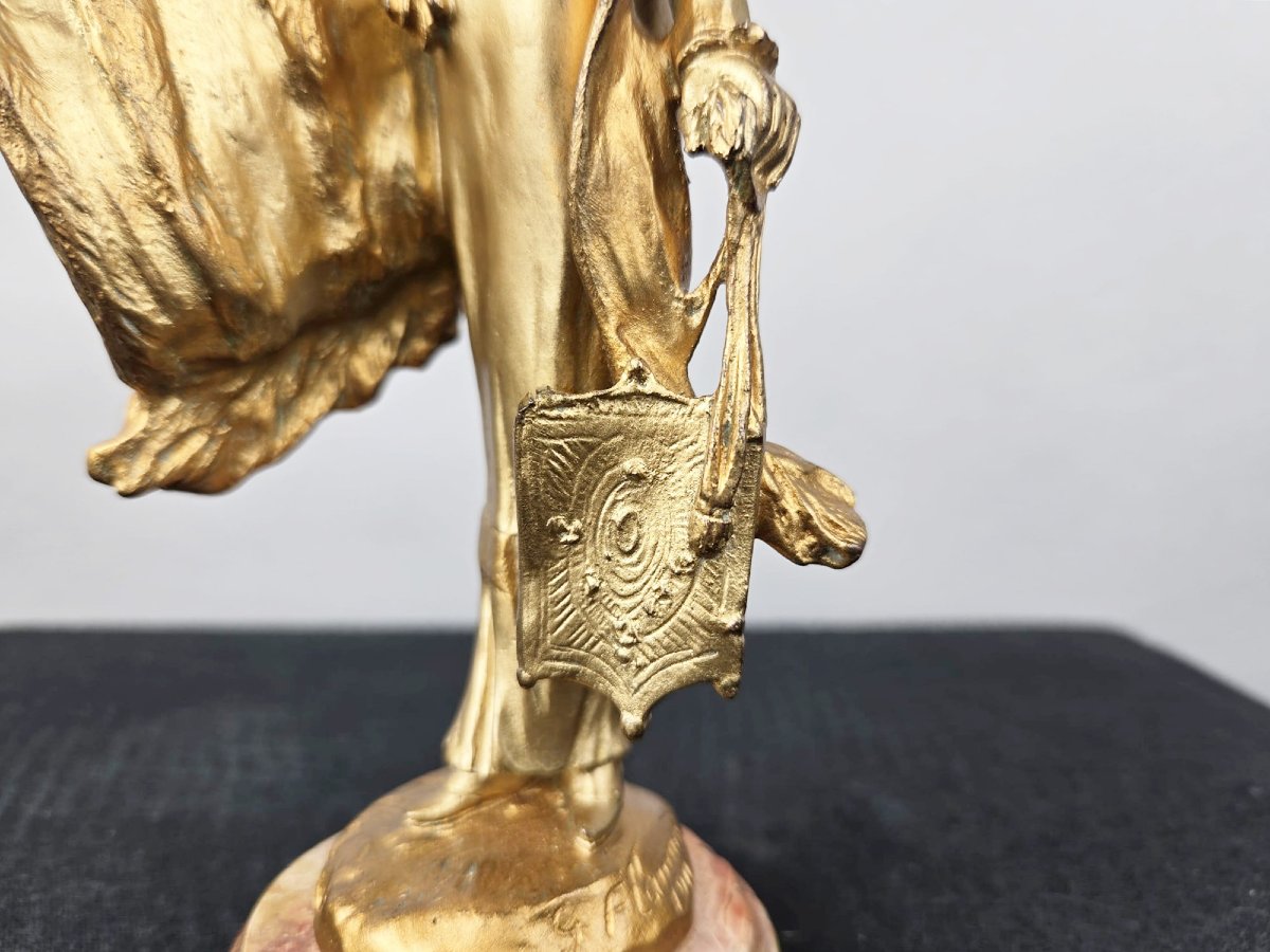 French Bronze, Elegant Woman In A Hat, 1911, Georges Flamand-photo-4