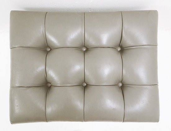  Paul Evans "cityscape Series" Leather And Chrome Stool, Circa 1970-photo-2