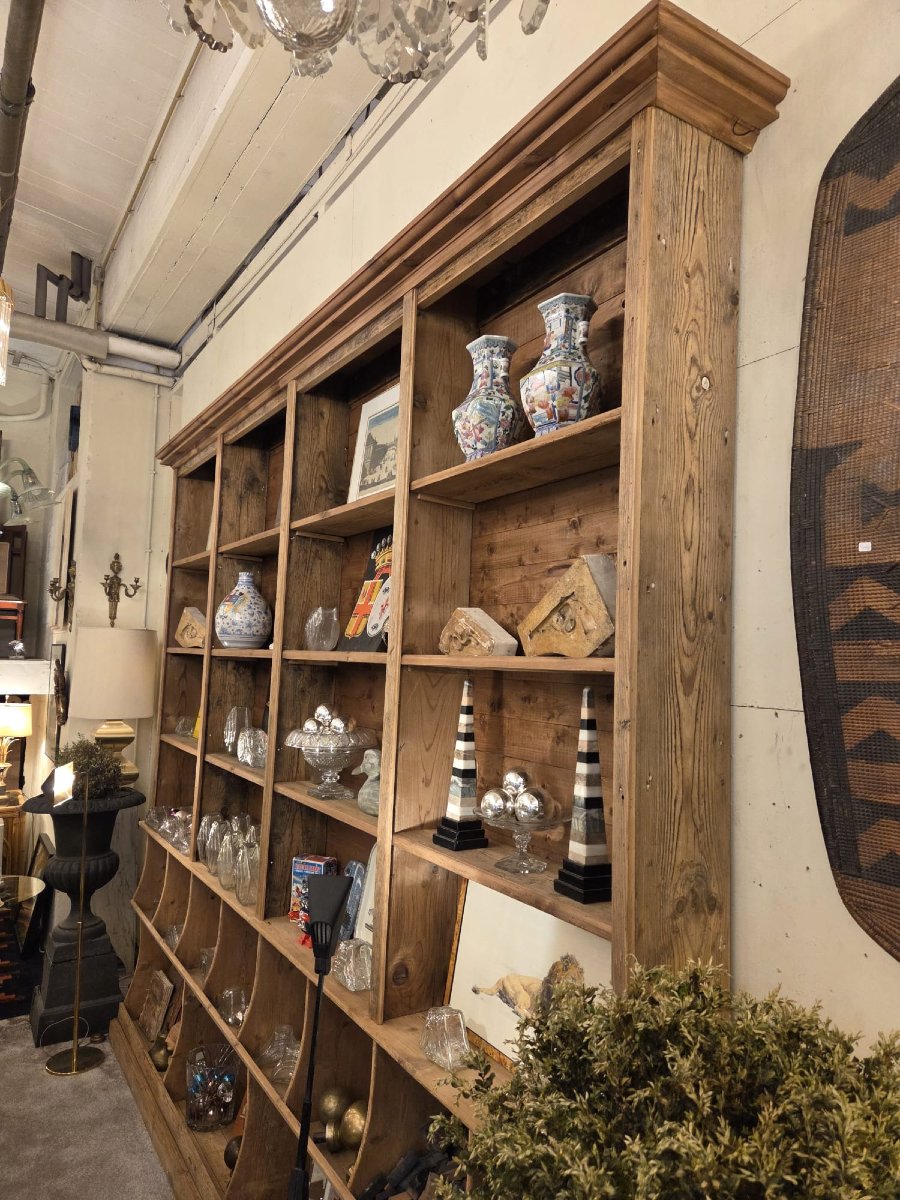 A Fir Wood "seed Merchant's" Cabinet, 20th Century-photo-3